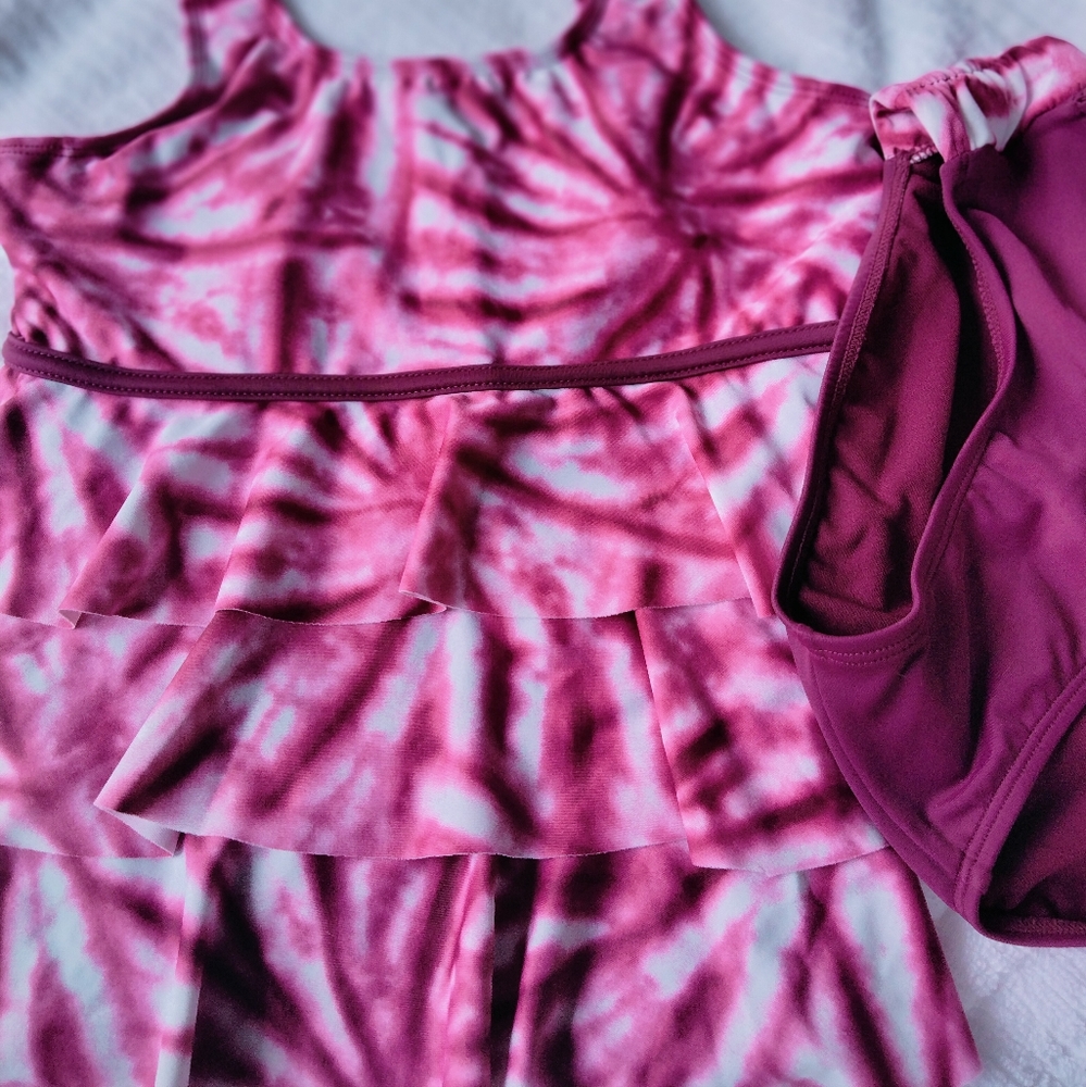 NWT Girls Justice bathing suit 14